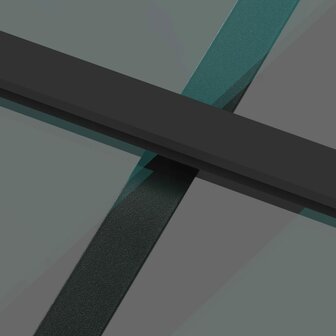 Schuifdeur 90x205 cm gehard glas en aluminium zwart 6
