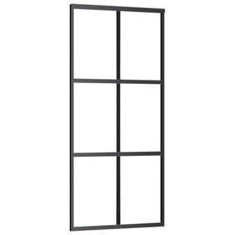 Schuifdeur met beslag 90x205 cm aluminium en ESG-glas 3