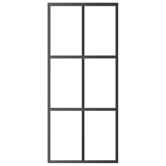 Schuifdeur met beslag 90x205 cm aluminium en ESG-glas 4