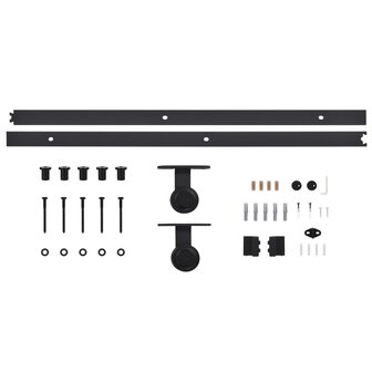 Schuifdeur met beslag 90x205 cm aluminium en ESG-glas 8