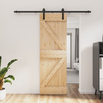 Schuifdeur met beslag 70x210 cm massief grenenhout 1