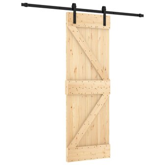 Schuifdeur met beslag 70x210 cm massief grenenhout 2