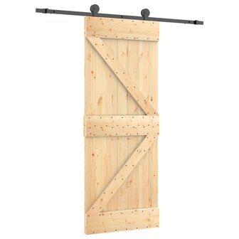 Schuifdeur met beslag 70x210 cm massief grenenhout 2