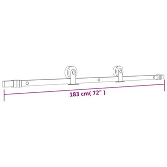 Schuifdeur met beslag 70x210 cm massief grenenhout 12