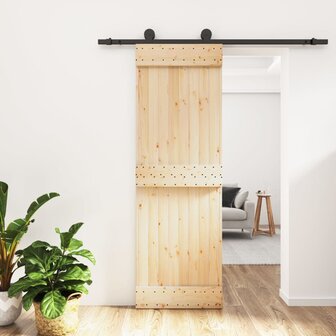Schuifdeur met beslag 70x210 cm massief grenenhout 1