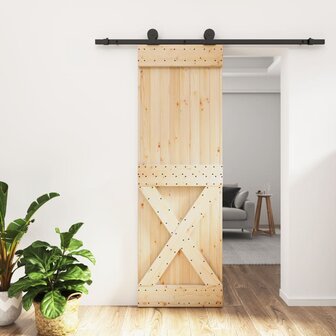 Schuifdeur met beslag 70x210 cm massief grenenhout 1