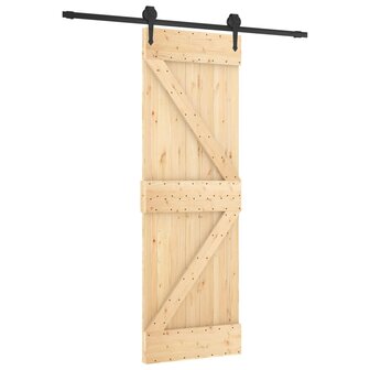 Schuifdeur met beslag 70x210 cm massief grenenhout 2