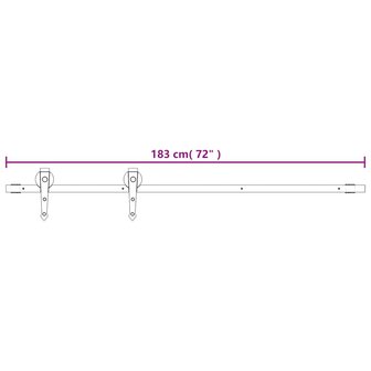 Schuifdeur met beslag 85x210 cm massief grenenhout 12