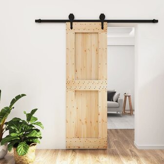 Schuifdeur met beslag 70x210 cm massief grenenhout 1