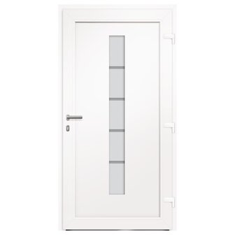 Voordeur 100x210 cm aluminium en PVC antraciet 4