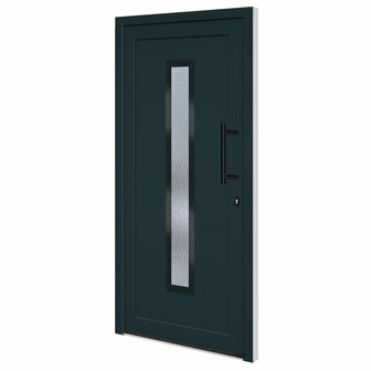 Voordeur 98x200 cm PVC antracietkleurig 2