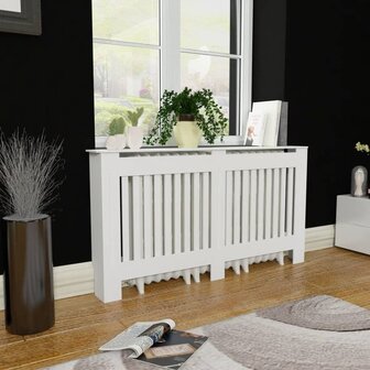 Radiatorombouw 152 cm MDF wit 1