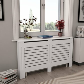 Radiatorombouw 152x19x81,5 cm MDF wit 1