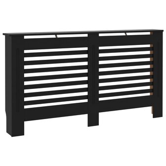 Radiatorombouw 152x19x81,5 cm MDF zwart 2
