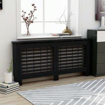 Radiatorombouw 172x19x81,5 cm MDF zwart 1