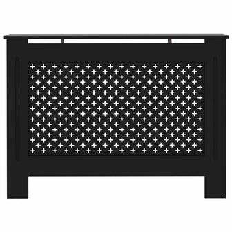 Radiatorombouw 112x19x81,5 cm MDF zwart 3