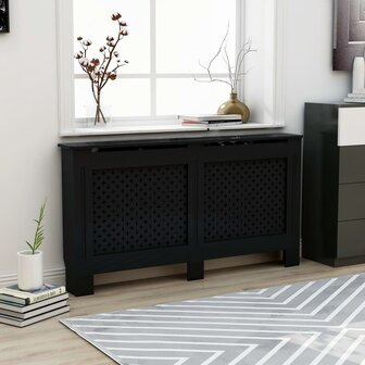 Radiatorombouw 152x19x81,5 cm MDF zwart 1