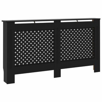 Radiatorombouw 152x19x81,5 cm MDF zwart 2