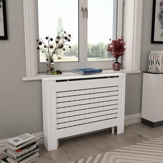 Radiatorombouwen 2 st 112x19x81,5 cm MDF wit 1
