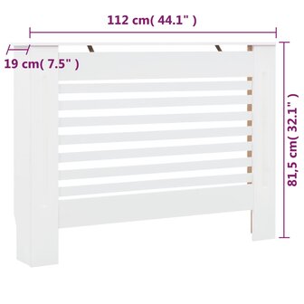 Radiatorombouwen 2 st 112x19x81,5 cm MDF wit 8