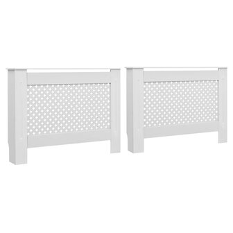 Radiatorombouwen 2 st 112x19x81,5 cm MDF wit 2