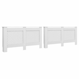 Radiatorombouwen 2 st 152x19x81,5 cm MDF wit 1