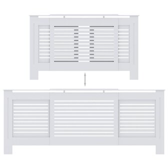 Radiatorombouw 205 cm MDF wit 5