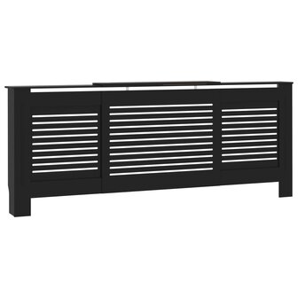 Radiatorombouw 205 cm MDF zwart 2