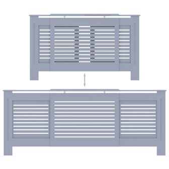 Radiatorombouw 205 cm MDF grijs 5