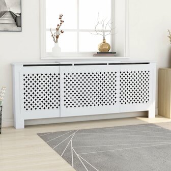 Radiatorombouw 205 cm MDF wit 1