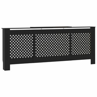 Radiatorombouw 205 cm MDF zwart 2
