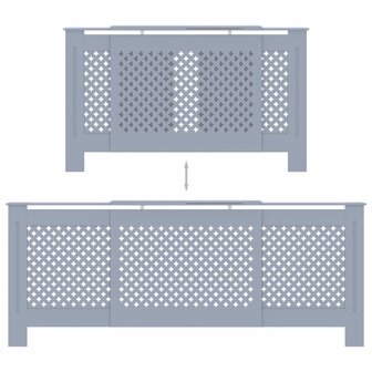 Radiatorombouw 205 cm MDF grijs 5