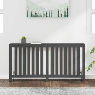 Radiatorombouw 169x19x84 cm massief grenenhout grijs 3