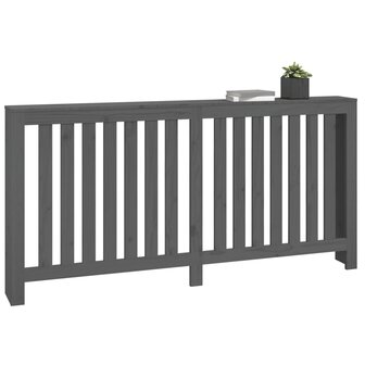 Radiatorombouw 169x19x84 cm massief grenenhout grijs 4