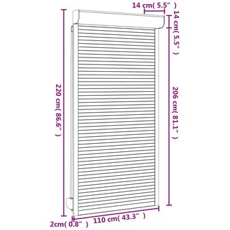 Rolluik 110x220 cm aluminium antracietkleurig 6