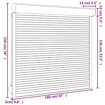 Rolluik 160x150 cm aluminium antracietkleurig 6