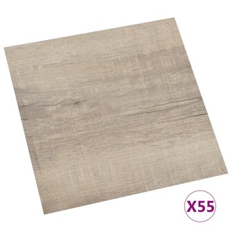Vloerplanken zelfklevend 55 st 5,11 m&sup2; PVC taupe 2