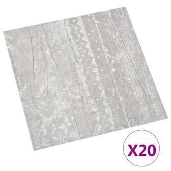 Vloerplanken 20 st zelfklevend 1,86 m&sup2; PVC grijs 2