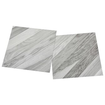 Vloerplanken 20 st zelfklevend 1,86 m&sup2; PVC gestreept grijs 4