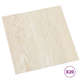 Vloerplanken 20 st zelfklevend 1,86 m&sup2; PVC beige 2