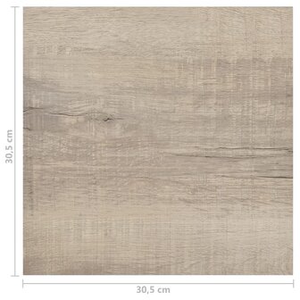 Vloerplanken 20 st zelfklevend 1,86 m&sup2; PVC taupe 11