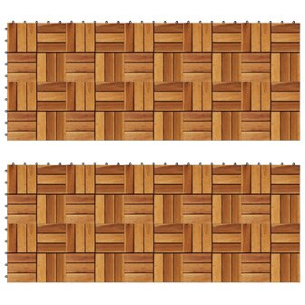 Terrastegels 30 x 30 cm Acacia set van 20 1