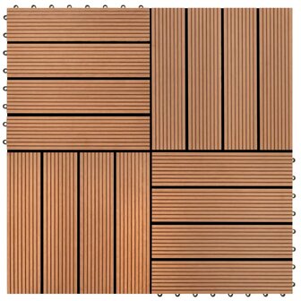 22 st Terrastegels 30x30 cm 2 m&sup2; HKC bruin 1