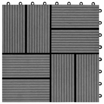 Terrastegels 30x30 cm 1 m&sup2; HKC grijs 11 st 5