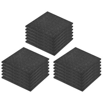Valtegels 18 st 50x50x3 cm rubber zwart 2