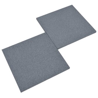 Valtegels 12 st 50x50x3 cm rubber grijs 4