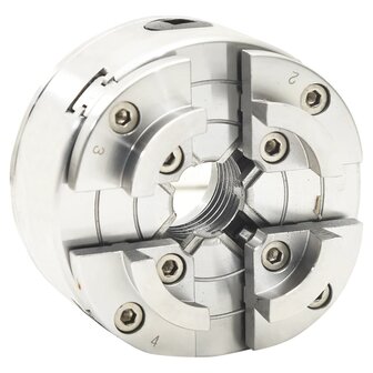 Houtklauwplaat 4 bekken M33 verbinding 96 mm staal zilverkleur 2