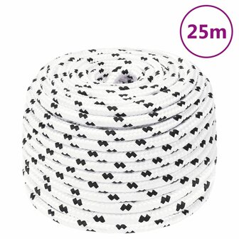 Boottouw gevlochten 8 mmx25 m polyester wit 6