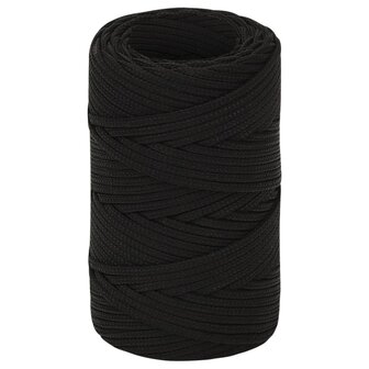 Werktouw 2 mm 25 m polyester zwart 2