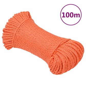 Werktouw 8 mm 100 m polypropeen oranje 1